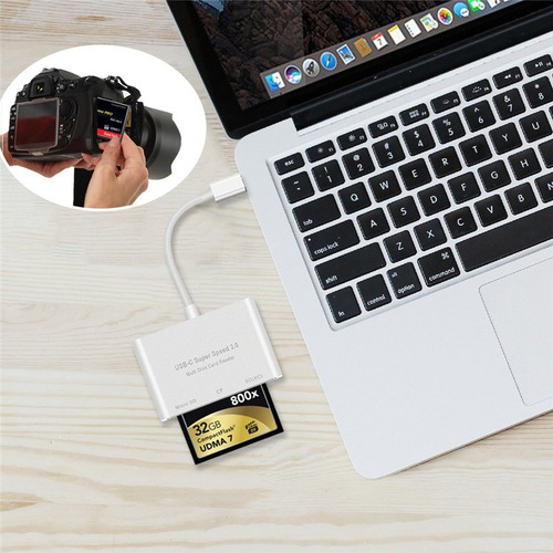 Bakeey Universal 3 Em 1 Tipo-c Usb 3.0 Cf Cartão De Memória