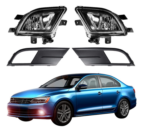 Kit Faros Niebla Para Jetta 2015 2016 2017 2018 Switch Arnés