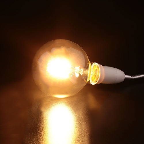Imagen 3 de 5 de 1 Portalampara Vintage 1 Lampara Filamento Led G95 Y Cable