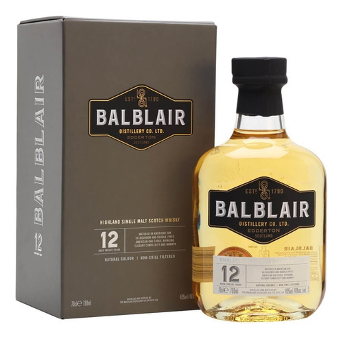Whisky Balblair 12 Anos 700ml 46%- Single Malt C/ N.f