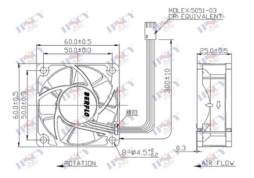 Imagem 5 de 6 de Cooler Micro Ventilador 60x60x25mm 24v Rolamento Duplo 60x60