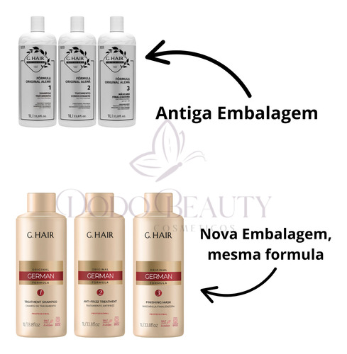 Progressiva Ghair Formula Alemã 3 Passos 3x1l Profissional