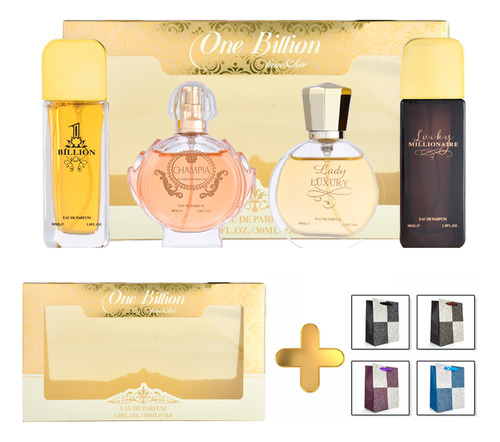 4pk 30ml Mini Set Toilette Perfume Hombre Mujer Unisix