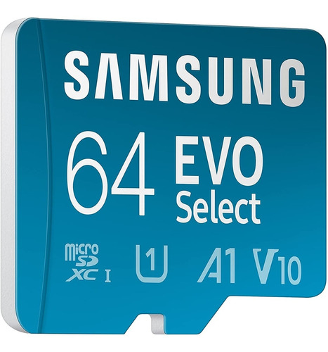 Memoria Microsd Xc 64gb Samsung Evo Select 4k Uhd A2 130mb/s
