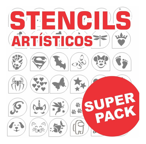 Stencil Super Pack | Ideal Deco & Artístico | Varios