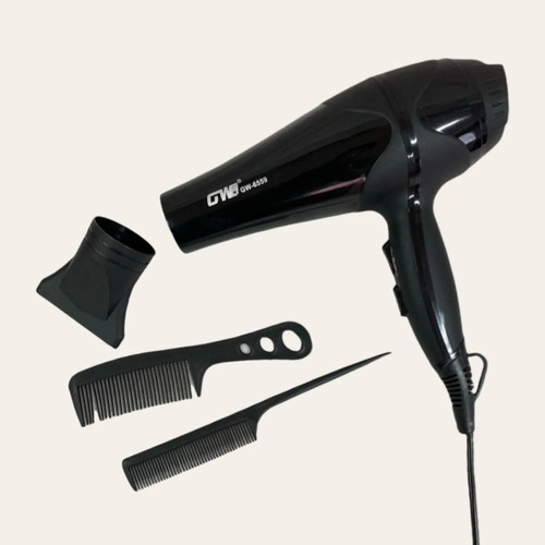 Secador De Cabello Pelo 3 En 1 De 3000w Gw-6559 Negro