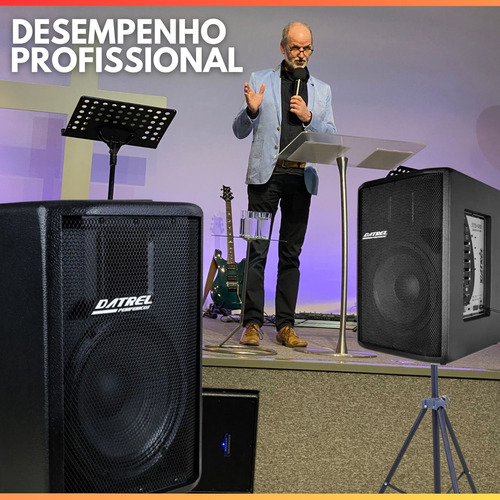 Kit Caixa Som Bluetooth Ativa 200w Mesa Som 8 Canais Mxt