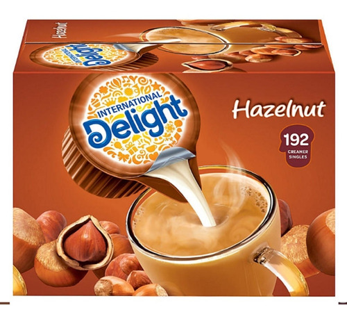 Cremas Para Café Delight Sabor Hazelnut 192pzas.