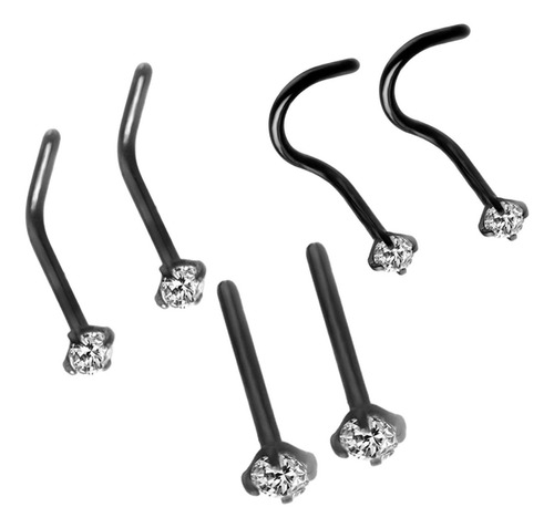 6 Piezas Anillos Para La Nariz, Juego De Anillos Con