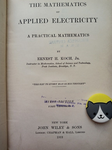 Libro Mathematics Of Applied Electricity Koch 115n6