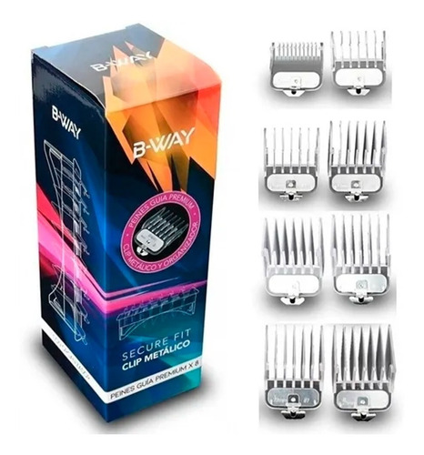 Set Peines De Alza Guia B-way Premium Clip Metalico X 8 Un