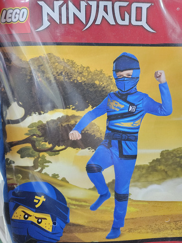 Disfraz Para Niños Ninja Lego Ninjago Jay Tallas 4-6 / 7-8