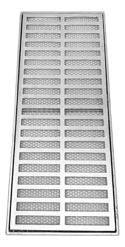 Ralo Grelha Pluvial 20x50 Aluminio + Tela Anti Insetos