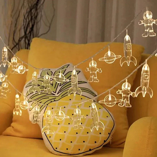 Nueva Batería Astronaut Rocket Planet Fairy Light Garl De 10