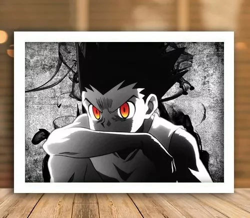 Quadro Hunter X Hunter Anime Gon Killua Pôster C/ Moldura A3