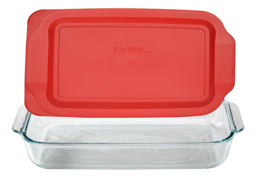 Pyrex Basics Fuente Vidrio Oblonga Para Hornear Transparente