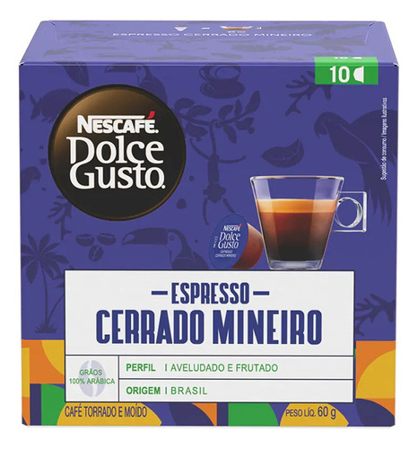 Espresso Cerrado Mineiro Em Cápsula Nescafé Dolce Gusto 60g