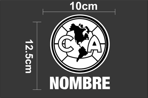 Sticker Calcomanía Etiqueta América Personalizado Para Auto