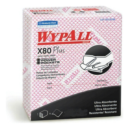 40 Paños Reutilizables Toallas De Limpieza Wypall X80 Plus Color Surtidos
