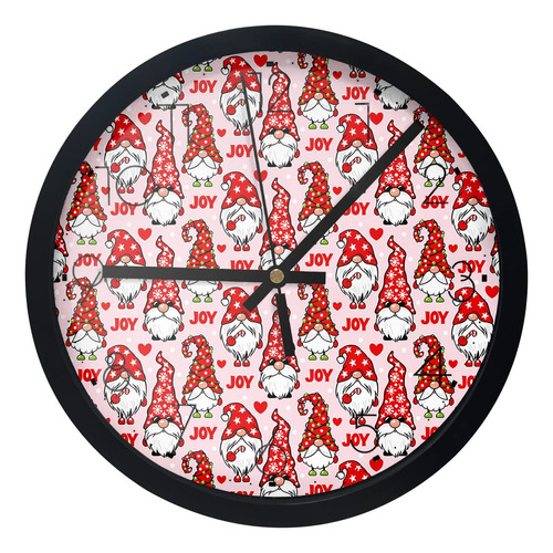 Reloj De Pared Navideño 25 Cm Operado Con Pilas Decoración