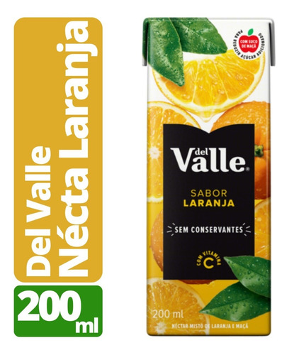 Suco De Laranja Néctar Del Valle 30% Suco Caixinha 200ml