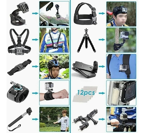 Kit De Accesorios Cámara De Acción 50 En 1 Para Gopro Héroe