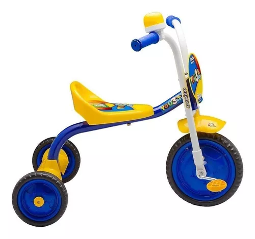 Triciclo Ultra Bike Top Boy Jr Motinha Motoca Azul/Amarelo