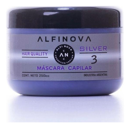 Máscara Capilar Silver/violeta Alfi Novax 250 Ml Matizador$$