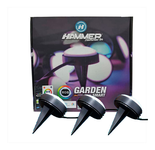 Lámparas De Jardín 24w Ip65 Rgb Garden Smart 10 Unds Hammer 