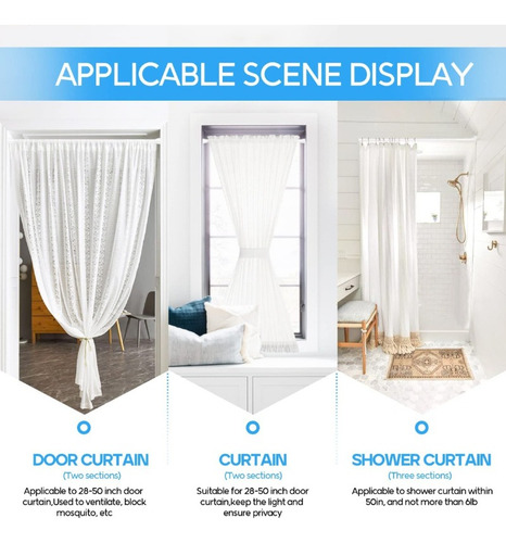 Barral De Cortinas Ajustable 110 A 190cm Acabado Clàsico