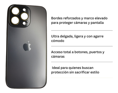 Funda Para iPhone Titanio Con Proteccion De Camara