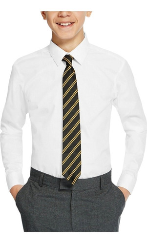 Camisa Escolar Cuello Corbata Blanca Manga Larga 6 Unidades 