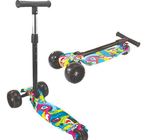 Patinete Infantil Dobravel 3 Rodas Base Scooter Até 70 Kg Cor Azul