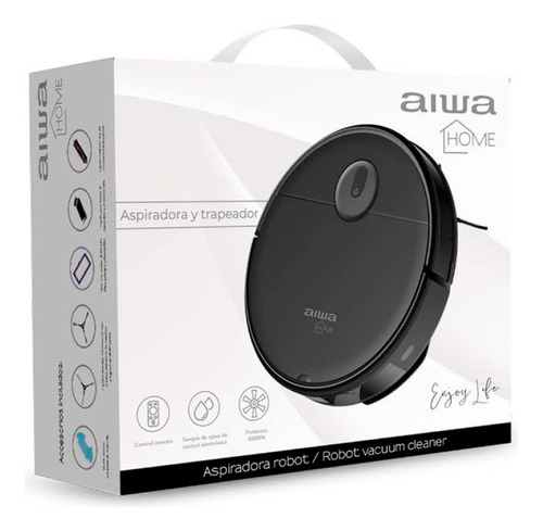 Robot Aspiradora Y Trapeador Aiwa Aw-ami5 4000pa 450ml Color Gris