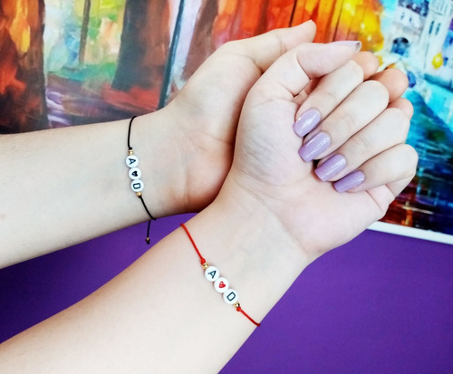 Pulsera De Pareja De Damas Pulsera De Letras Personalizadas Pulsera De Pareja De Damas Pulsera De Letras Personalizadas