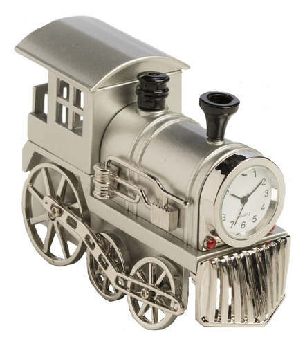 Sanis Enterprises C3586 Reloj De Escritorio De Tren Plateado