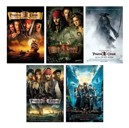 Piratas Del Caribe Saga Completa De Películas Digital Fhd