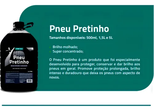Neumático Vintex Vonixx Intense Gloss, color negro, 5 litros, color negro