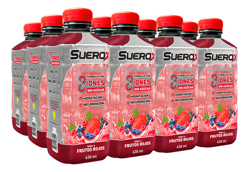 Pack Suerox Sabor Frutos Rojos 630 Ml X12 Unidades