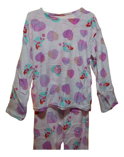 Pijama Juvenil Peluche Liviano Soft Estampado (36-40)