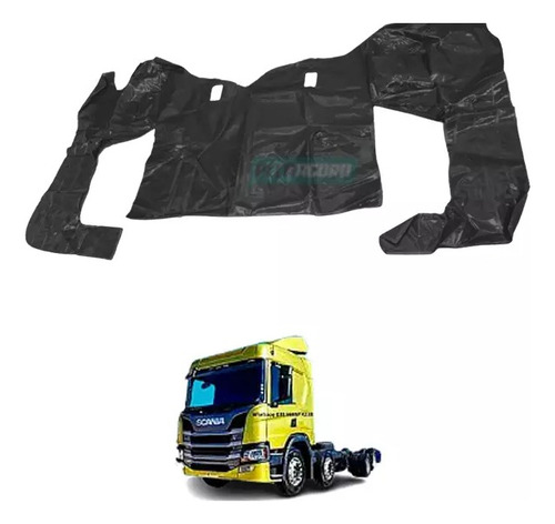 Tapete De Vinil Preto Para Scania Highline P Automatico Com 