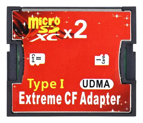 Lector Adaptador Doble Micro Sd A Compact Flash Udma 512gb