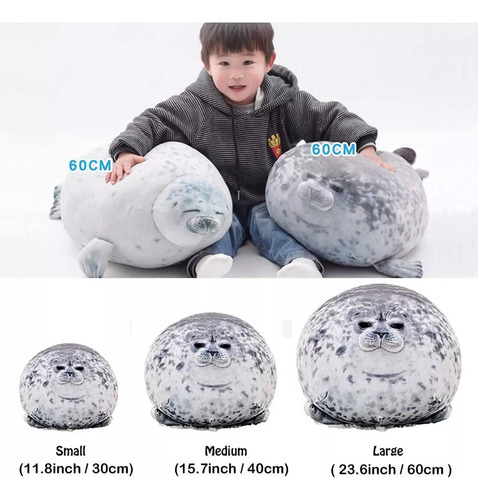 Lt Bbt Foca Gordita Manchada - Almohada De Peluche - 60 Cm