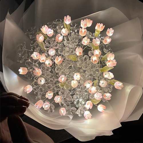 Tulip Glowing Bouquet Light Strip Diy Handcraft Beautiful