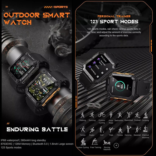 Reloj Inteligente C20 Pro Ip68 Reloj Deportivo Resistente A