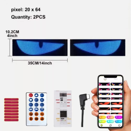 Para 2 Ojos Led Para Parabrisas De Coche, Camión, Ojos