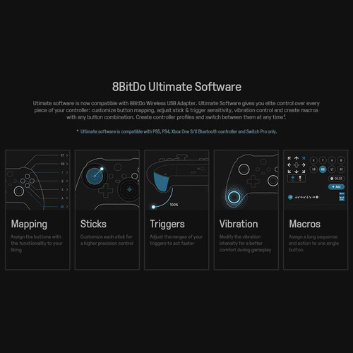 Para Adaptador Sem Fio 8bitdo Para Conexão Com Um Botão E 2