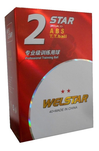 Pelotitas De Ping Pong Welstar 2* Por 6 Tissus