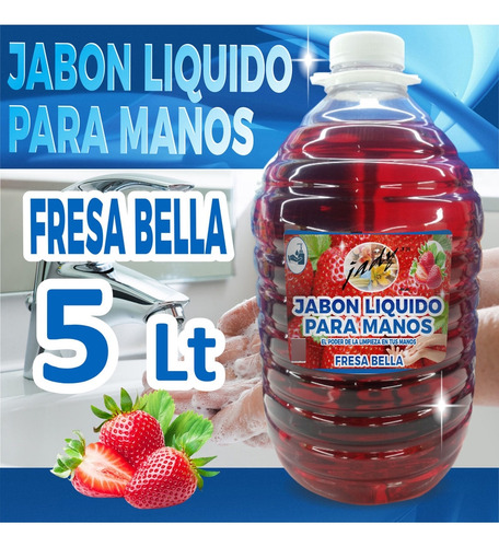 Jabon Para Manos Fresa Bella 5 Litros Pcos64t5