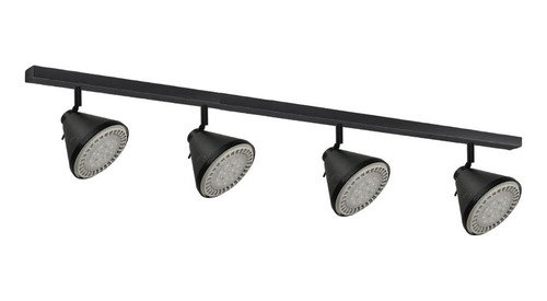 2x Aplique Barral 4 Luces Spot Cono Led Ar111 Riel Regleta